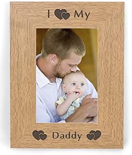 I HEART MY DADDY 6x4 6 x 4 Portrait Photo Picture Frame Love Birthday for Presents Gift from Son Daughter