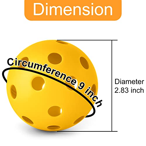 Coopay 14 Pack Baseball Practice Baseballs Plastic Hollow Airflow Soft Balls For Hitting, Baseball Training Indoor Outdoor Use (Yellow) #TOP1