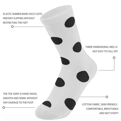 Image of DZALS Women Crew Socks Cotton Colored Boot Socks for Women Girls Ladies 6 Pairs, Size 5-9