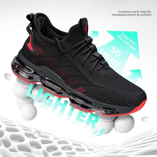Image of Luogoks Men's Air Cushion Running Shoes Breathable Tennis Basketball Sneakers Non Slip Workout Casual Sport Shoes Gym Training Comfortable Fashion Shoes