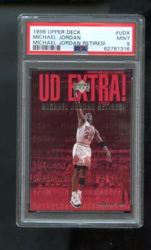 Michael Jordan Card 1998-99 Upper Deck Michael Jordan Retires udx PSA 9
