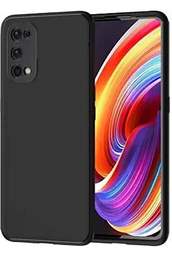 Image of Mobile Back Cover Case for Realme X7 (Silicone Case|CameraProtection|Black SC1510)