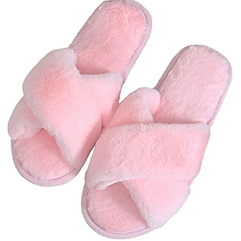 Soft Fur Cross Band Slippers Cover