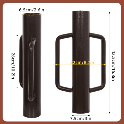 Urban Deco 9.6LB Fence Post Driver with Handle,T Post Driver,16.8 Inch,Heavy Duty Steel Head T Post Rammer for T-Posts, U Channel, U & Wooden Fence Posts - image 2
