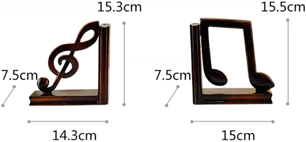 Sujetalibros, reservas de resina musical, fundas decorativas para coleccionar revistas, álbumes pesados, 1 par de dormitorios