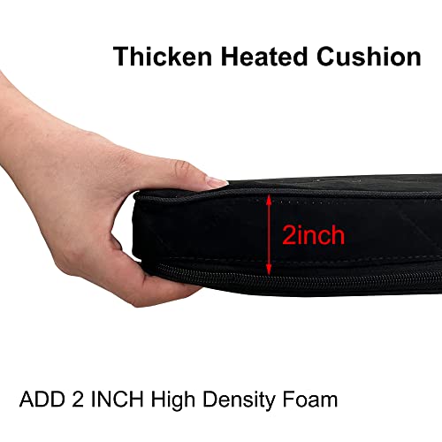 Heated Wheelchair Seat Cushions For Relief Sciatica, Memory Foam Pressure Relief Cushion With Removable Strap, Also For Office Chairs, Scooters, Car Seats(Batteries No Including) #TOP4
