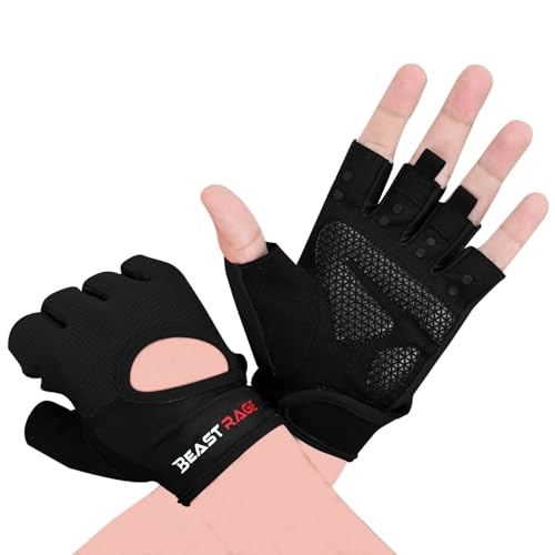 Guantes Deporte Gimnasio Pesas Gym Antideslizantes Muñequera