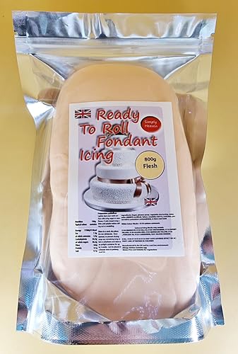 Simply Heaven 800G Regal Rollable Fondant Sugar Paste Icing (Gluten Free) (Flesh)