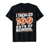 Abordé 100 días de escuela Fútbol americano 100 día Camiseta