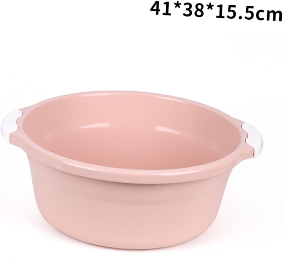 Plastic Wash Basin 16 Inch Large Round Multifunctional Household Basin for Foot Soaking Kitchen and Bathroom Use Anti-Slip Design