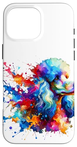 Splash Art Poodle Poodles Case for iPhone 16 Pro Max