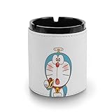 ドラえもん 灰皿 革製灰皿 丸い円筒形 アッシュトレイ 卓上 大容量 屋外 おしゃれ ステンレス おしゃれ 大容量 屋外 室内 防臭 車用 ブラック 洗いやすい インテリア コンパクト