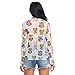 Frog Owl Rabbit See Through Tops for Women Mesh Sheer Tops Long Sleeve Women Blouse Handle Zipper Swimming Pool Camping Beach Size L