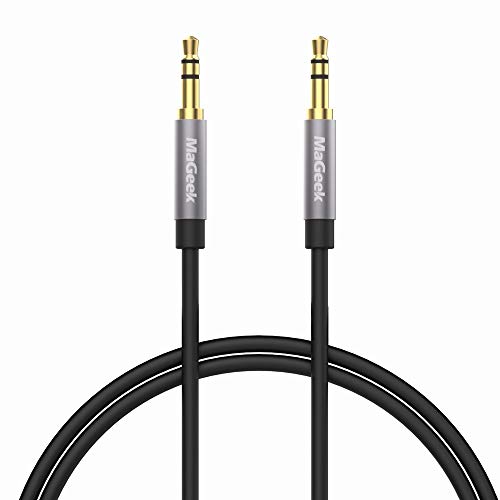 Cavo Audio Aux 3,5 Mm Intrecciato 1,5 M – Jack Stereo Universale Per Auto, Cuffie, Altoparlanti, Placcato Oro