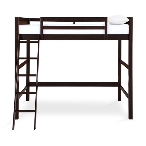 DHP Denver Full Size Loft Bed, Espresso Finish, Sturdy Wood Construction, Space-Saving Design, Kids Loft Bed - Thumbnail 5