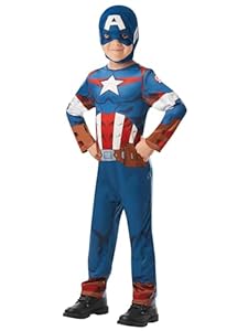 Déguisement Classique Captain America Enfant - Taille M (Occasion Comme Neuf)