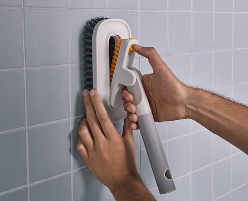 Joseph Joseph Cleantech Deep Cleaning Tool Set With Extension Pole, 5 Cleaning Tools + Extendable Telescopic Handle For Glass, Tiles, Surfaces - 9