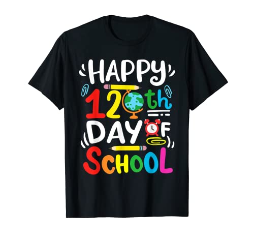 Feliz 120º día de clases 120 días de clases, profesor y estudiante Camiseta