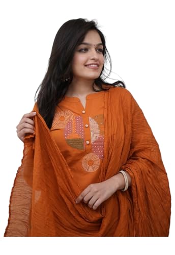 Kurta orange pour femme en Chanderi en finir avec les tenues tristes et inconfortables
