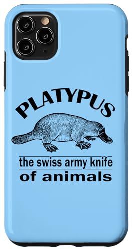 Mens Womens Retro Vintage Swiss Army Knife Platypus Lover �X�}�z�P�[�X iPhone 11 Pro Max �p
