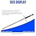 SZCO 47″ Medieval Two-Handed Sword – Real Swords for Adults with 36″ Carbon Steel Blade, Leather-Wrapped Handle & Scabbard for Display