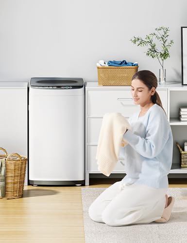 Midea Portable Washing Machine, 0.9 cu. ft with 6 Cycles, Drum Clean, Quick, Stainless Steel Tub, Transparent Lid, LED Display Washing Machine, White - Image 3