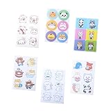 Gogogmee 6 マスクステッカー バブルマスク アロマパッチ フェイスフレッシュナーステッカー 臭いステッカー ディフューザーエッセンシャルオイル 漫画のステッカー 香ばしい 不織布