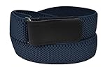 Cómodo y fácil de usar Cinturón Elástico para Hombres 3cm con Hook y Loop Fijación, totalmente ajustable. Azul Oscuro