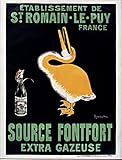 SANS CADRE Herbé ™ St Romain Le PUY Source Fonfort - Poster/Reproduction HQ 40x60cm d\'une Affiche Vintage/Ancienne