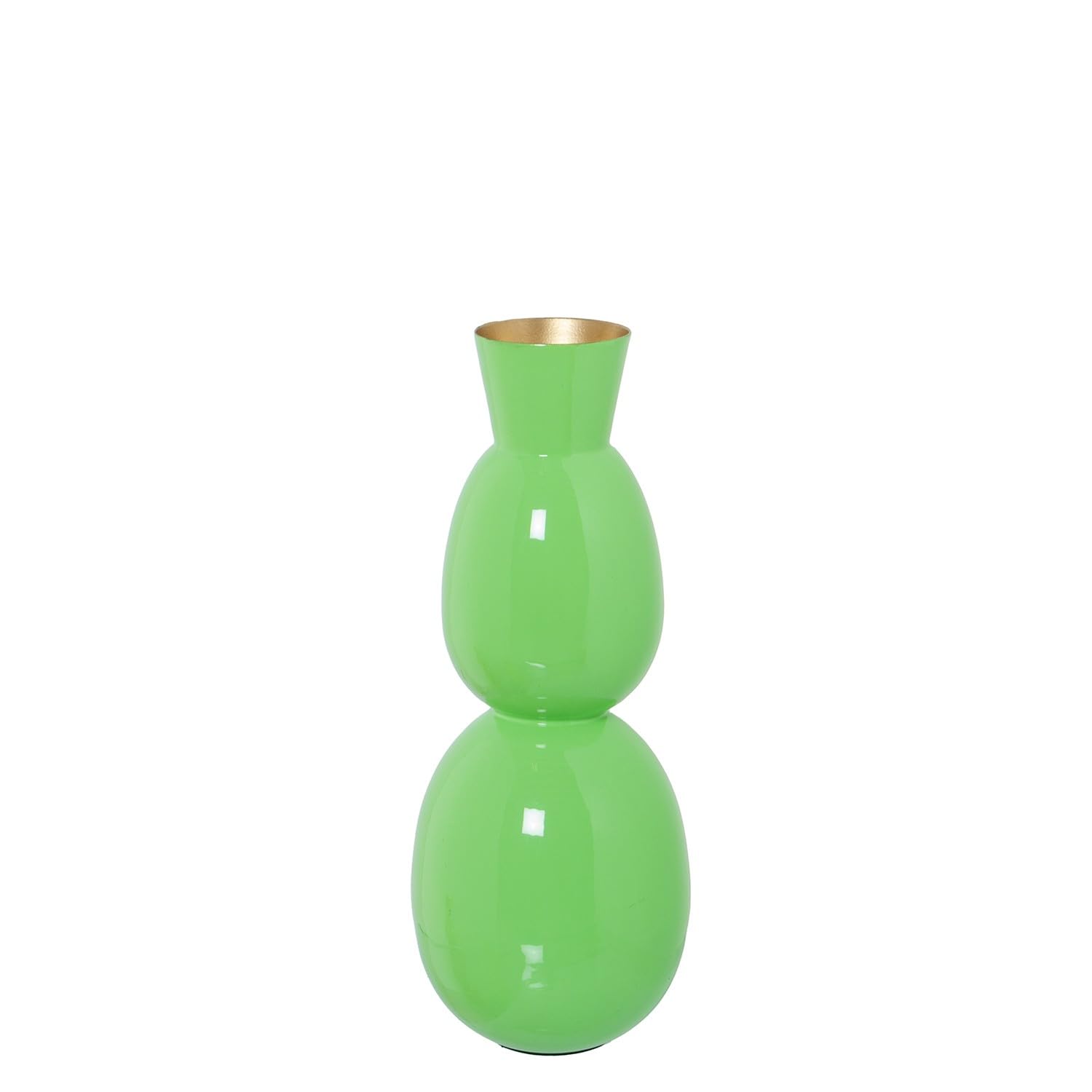 Vase de table en métal émaillé rouge 18x18x50 cm pour décoration intérieure