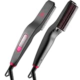 Adaronic EDC - Hair Straightening Brush for Men and Women - 2 in 1 Ionic Travel Heated Hair Beard St