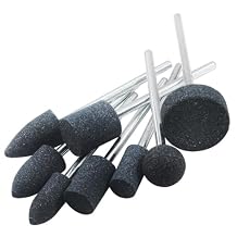 8 Pcs Extended Drill Grinding Stones, Extra Long 1/4" Shank Aluminum Oxide Mounted Grinding Points for Rotary Tools