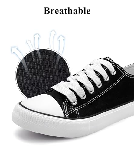 Canvas Shoes for Women Casual Low Top Sneakers, Womens Fashion Classic Lace Up Walking Shoes for Everyday Wear - Image 5