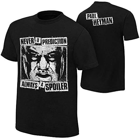 WWE Paul Heyman Never A Prediction Authentic T-Shirt [Small] Black Cover