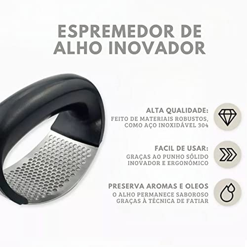Amassador Espremedor Triturador De Alho Manual De Pressão