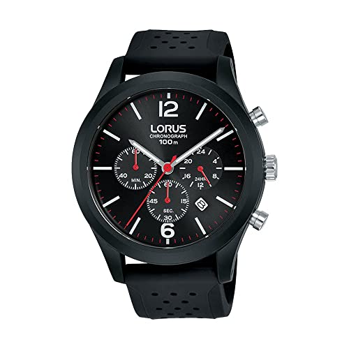 Bracialetto Nero Silicone LORUS Uomo Orologio RT349HX9