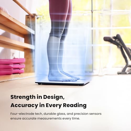 Image of HealthifyMe Smart Scale Get Data Driven Smart Weight Loss and Track 11 Plus Key Body Metrics in App | 1 Month FREE HealthifyMe Smart Plan | 2 years Warranty (White)