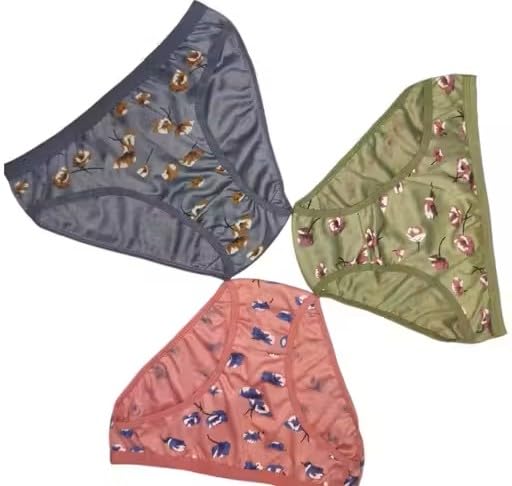 Women Cotton Panties Pack of 3 | Soft Breathable Printed Hipster Underwear | Mid Rise Comfortable Innerwear for Ladies Assorted-image-16