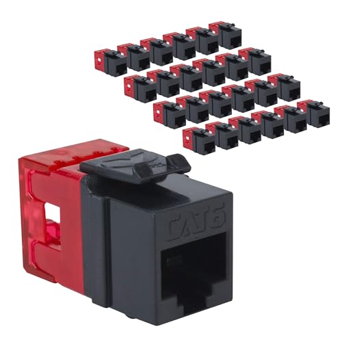 ICC CAT6 Keystone Jack, Slim 180° Punch Down, RJ45, PoE++ 50µGold