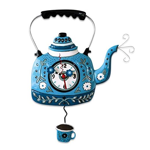 Allen Designs Kettle Blue Pendulum Clock