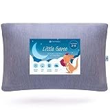 Pharmedoc Toddler Pillow with Pillowcase – 14x19 Little Garoo Pillow – Grey Cooling Cover Toddler Pi