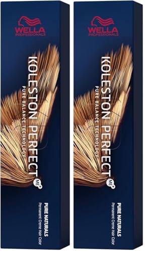 Wella Professionals Koleston Perfect Pure Naturals - Permanente Haarfarbe - Professionelle Coloration mit bis zu 100% Grauabdeckung & Me+ Farbtechnologie – 44/02 Mittelbraun Intensiv Natur‑Matt, 60ml