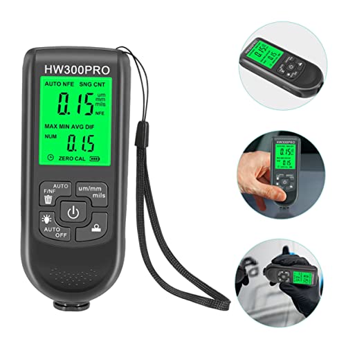 Medidor digital de espesor para pintura automotriz 3 piezas miniatura 5