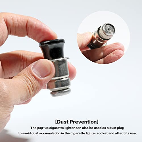 Aociska 12V Metal Plastic Construction Cigarette Lighter, Car Cigarette Lighter Replacement,Pop-Out Car Cigarette Lighter For Auto Car,Lighter Plug Auto Replacement Accessories #TOP4