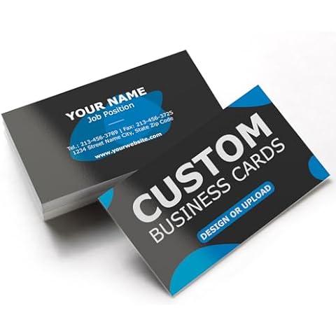 GotPrint Custom Business Cards 2”x3.5” Standard Size, Printed on 14 pt Gloss, High Gloss UV Double-Sided Full-Color Printing, 1000 Qty Cover