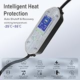 RTSKY Ev Charger Cable Type 2 to 3 Pin UK Plug 10M/32.8ft, 3KW 13A with Adjustable Current, Includes UI Display Screen, Storage Bag & Wall Mount - Image 5