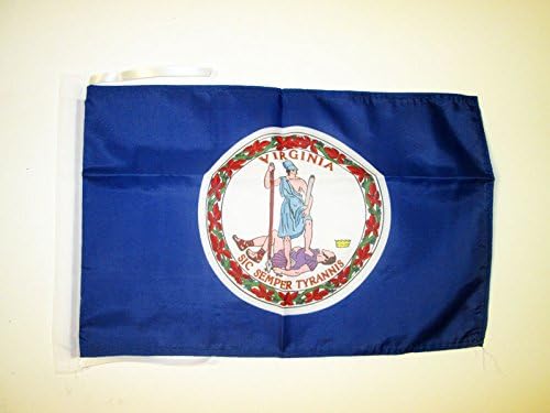 AZ FLAG, Virginia Flag, 18'' x 12'', 100% Polyester US state of Virginie Small Banner with Two Cords, Fade Resistant