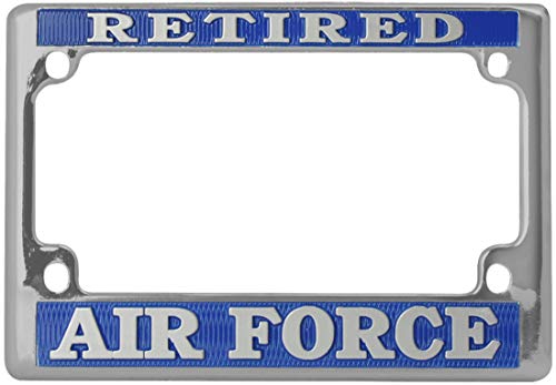Armed Forces Depot USAF U.S. Air Force Retired License Plate Frame for Motorcycles
