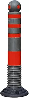 IUokLU 1 Postes de señales de tráfico, barandillas de estacionamiento, Postes de señales de Seguridad, Conos de estacionamiento Reflectantes emergentes de plástico cónico (Color: Blanco) (Rojo)