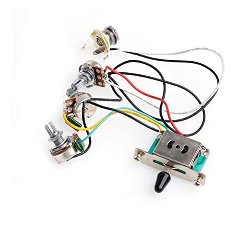ALFAAL Interruptor De 5 Vías, Potenciómetros De 500k, Arnés De Cableado, Piezas De Guitarra para Pastilla